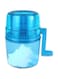 Hand Crank Ice Crusher,Snow Cone Machine Household Mini Portable Ice Shaver with Stainless Steel Blade Manual Ice Crusher for Snow Cone, Slush, Shaved Ice(Blue)