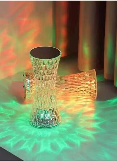 Bedlight Touch Light, 16 RGB Remote Control Dimmable Color Crystal Lampshade, Suitable for Bedroom Living Room with USB Charging Port Atmosphere Light