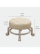 Foot Rest Stool Sewing Stool with Wheel Wipe Low Stool Manicure Pedicure Stool Leather Small Sewing Stool Shoe Changing Stool for Home Padded Seat