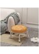 Foot Rest Stool Sewing Stool with Wheel Wipe Low Stool Manicure Pedicure Stool Leather Small Sewing Stool Shoe Changing Stool for Home Padded Seat