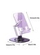 Phone Stand, Fully Adjustable Foldable Desktop Cell Phone Holder Stand, 360-Degree Rotation Cell Phone Holder with Sturdy Metal Base, Aluminum Alloy arm, Compatible Most Phones