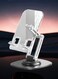 Phone Stand, Fully Adjustable Foldable Desktop Cell Phone Holder Stand, 360-Degree Rotation Cell Phone Holder with Sturdy Metal Base, Aluminum Alloy arm, Compatible Most Phones