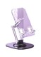 Phone Stand, Fully Adjustable Foldable Desktop Cell Phone Holder Stand, 360-Degree Rotation Cell Phone Holder with Sturdy Metal Base, Aluminum Alloy arm, Compatible Most Phones