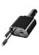 Retractable Car Charger, 4 in 1 Fast Charging Car Charger 60W, Retractable Cable and 2 USB Ports Car Charger Adapter Car Charger