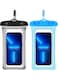 Floating Waterproof Phone Pouch 2-Pack Universal Float Cellphone Waterproof Underwater Case Dry Bag for iPhone 13 12 11 Pro Max X Samsung Google Pixel Up to 6.9&rdquo;, Black +Blue