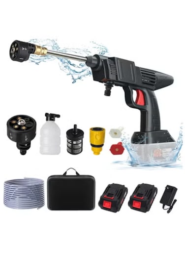 Cordless Power Washer, Cordless Pressure Washer Battery Powered, 6-in-1 Nozzle, 48V Portable Pressure Washers for Washing Cars/Fences/Boats, with Accessories Kit and a Charger Included