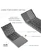 Radiotronics Foldable Bluetooth Keyboard, Wireless Portable Keyboard with Touchpad, Rechargeable Pocket-Sized Folding Travel Keyboard for iOS, Android, Windows Devices -Space Gray