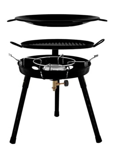 Gas Bullet Gas Grill with Wok for Screw Cartridges Gas (Gas Stove + 12 Cartridges)