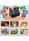 Instant Print Camera for Kids, 1080P Kids Instant Cameras, HD Digital Video Cameras Toddler 3 Print Paper &amp; 32G Card for Girls Boys Age 3-12 (Orange and Yellow)