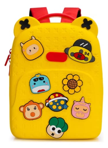 Radiotronics Toddler Backpack DIY Cute Cartoon Animal Preschool Kids Waterproof Backpack Bookbag School Lunch Backpack for Boys Girls, 12.5 inch Yellow