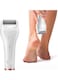 Cordless Foot Callus Remover, Long and Curved Roller Head Stone, Wet &amp; Dry Dual Purpose, Up to 2 hrs Runtime, Easy &amp; Portable, 3 Roller Heads &amp; 2 Speed Setting