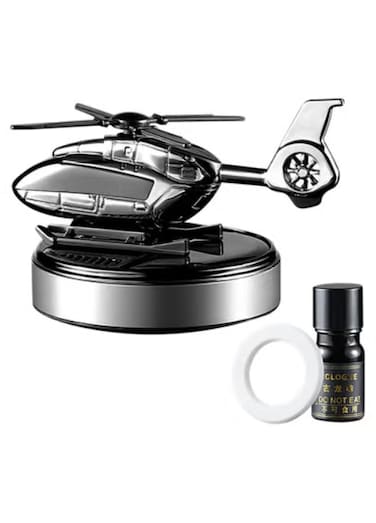 Car Mounted Perfume Car Accessories Solar Auto Rotating Aircraft Aromatherapy Car Perfume 10ml
