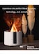 280ml Campfire Simulated Flame Diffuser Air Humidifier Ultrasonic Mist Maker Remote Control LED Oil Lamp