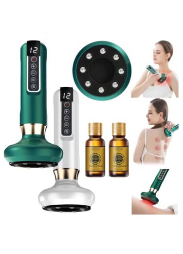 Bluile Cellulite Massager, Bluile Revive Anti Cellulite Massager, Liorla Cellublast for Cellulite,  12 Levels Body Sculpting Machine,4 Magnetic Heads (Green+White)