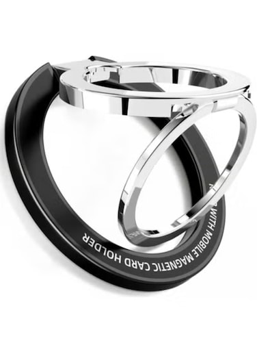 Magnetic Phone Ring Holder Adjustable Stand for Mag Safe, Removable Magnetic Magnet Finger Grip Kickstand, Black