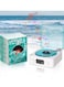 The Waves Vinyl Player Waves Vinyl Bluetooth Speaker Waves Vintage Vinyl Bluetooth Speaker with Adjustable Lights and Digital Clock, White