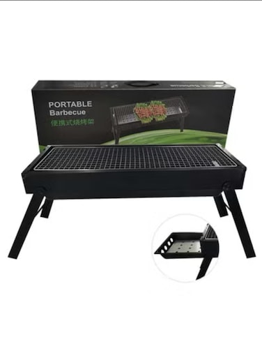 Radiotronics  Portable Charcoal Grill, Folding BBQ Grill Multifunction Smokeless for Camping Hiking Picnics Traveling (Large)