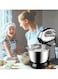 200W Stand Mixer Hand Mixer 5-Speed w/Dough Hooks &amp; Beaters Stainless Steel Bowl