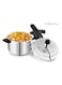 Healthy Choices 3 Liters Outer Lid Pressure Cooker - Cookware for Quick Cooking of Meat, Soup, Rice, Black Beans, &amp; more, Aluminium, Silver