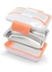 Bento Boxes, Portable Galvanizing Heating Lunch Box Made By Stainless Steel And Shaping Food Warmer For Office And Home (Color : Orange)