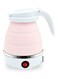 Thermos for Hot Drinks Mini Electric Kettle Stainless Steel Silicone Foldable Water Kettles Teapot Kitchen Appliances Tool (Color : Pink) Teapots