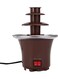 Chocolate Fountain Machine Electric Chocolate Fondue Set 3 Animal Stainless Steel Fondue Heat and Motor Control for Party Wedding, Brown