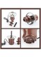 Chocolate Fountain Machine Electric Chocolate Fondue Set 3 Animal Stainless Steel Fondue Heat and Motor Control for Party Wedding, Brown
