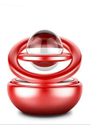 Solar Double Ring Crystal Rotating Design Car Aromatherapy Essential Oil Diffuser Car Perfume For Cars