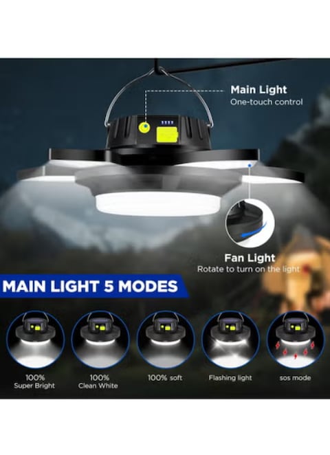 Radiotronics Camping Lantern, Solar Lantern, Brighter Portable Tent Lights with USB, Support Phone Charging, Emergency Lanterns for Power Outages/Hiking