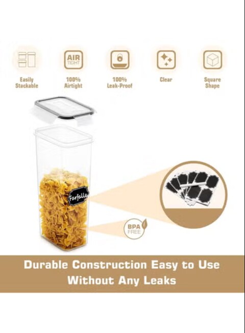 Radiotronics Food Storage Containers, Paincco Airtight Cereal Storage Containers Set of 20, Leak Proof and BPA Free Kitchen Pantry Organization for Flour and Baking Supplies