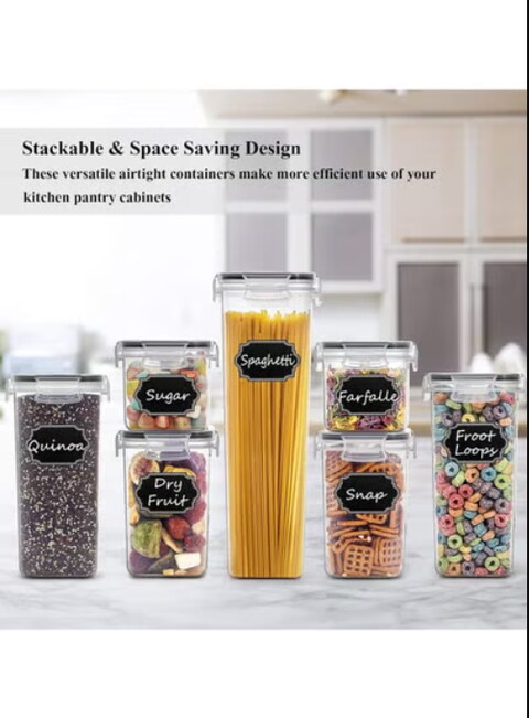 Radiotronics Food Storage Containers, Paincco Airtight Cereal Storage Containers Set of 20, Leak Proof and BPA Free Kitchen Pantry Organization for Flour and Baking Supplies
