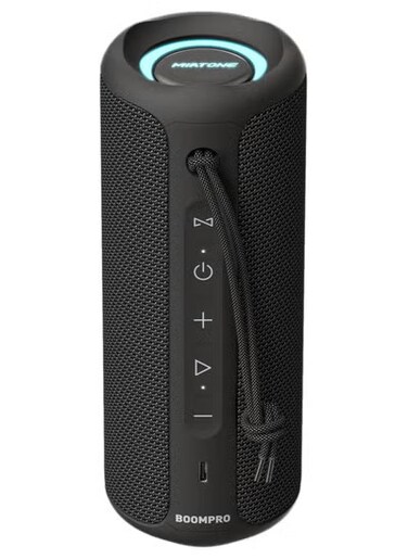 Radiotronics 36W Portable Speaker with Stereo Sound Bass, Bluetooth 5.3 Wireless Speaker USB Type C Outdoor, 5000mAh 16H Playtime IPX7 Waterproof, Color Lights Speaker (Black)