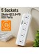 Radiotronics Power Strip With USB Port and Switch Button Extension Power Socket 2500 W 5 OUTLETS 4 USB PD/QC 3.0 Total 20 W