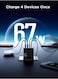 67W USB C Charger Block, 4-Port Foldable GaN Wall Fast Charger Adapter Compact for iPhone 16/5/14 Pro Max, MacBook Pro/Air, iPad Pro/Air