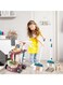 Kids Cleaning Set,Pretend Play Detachable Housekeeping Cart with Broom,Dust Pan,Spray Bottle Children House Cleaning Tools Toys,Educational Toddler Cleaning Carts