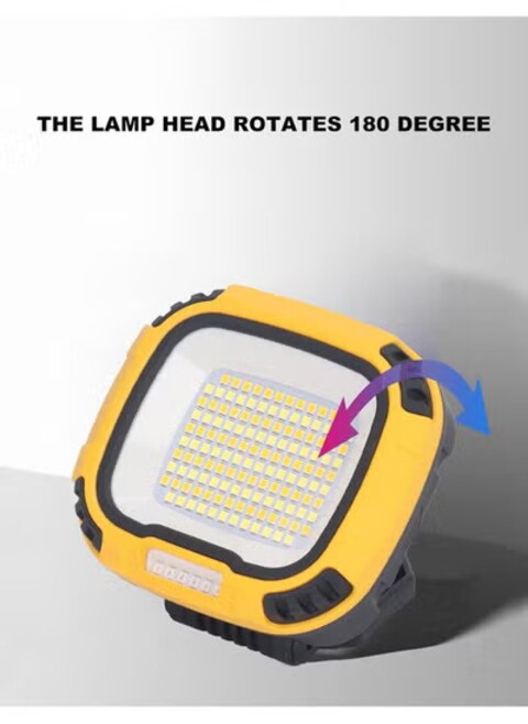 Radiotronics Portable LED Work Light with Rechargeable Battery, Multiple Lighting Modes, and IP44 Waterproof for Outdoor Activities, Searchlight, and Emergency Light