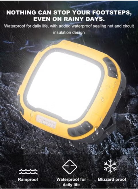 Radiotronics Portable LED Work Light with Rechargeable Battery, Multiple Lighting Modes, and IP44 Waterproof for Outdoor Activities, Searchlight, and Emergency Light