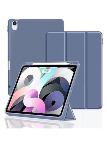 Case for iPad Air 4th Generation 10.9 inch (Model 2020) [with Pencil Holder] Slim Protective Smart Cover Cases with Trifold Stand and Auto Sleep/Wake