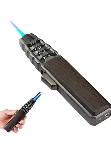 Brightfire Rechargeable Torch Lighter, Torch Lighters Butane Refillable, Turbine Jet Lighter Torch Heavy Duty Refillable Fluid Multipack (Black)