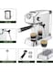 Yeasha,Espresso Machine, 20 Bar Stainless Steel Silver Coffee Maker for Home or Office with Removable Water Tank, Measuring Spoon, Brewing Filter, Milk Cup.