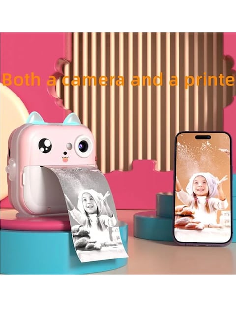 Yeasha,Kids Rechargeable Camera Instant Print ,Mini Photo Printing Camera for Kids,1080P Digital Camera, 2.4 LCD Screen,32G SD Card,High Definition,ABS Body