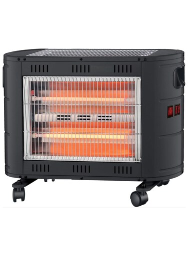 Yeasha,Electric Quartz Heater 2000W 3 Heating Zone Auto Shut-off.