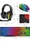 Yeasha,Gaming Keyboard And Mouse Headset Combo LED Backlit Wired Keyboard Over Ear Headphone With Mic