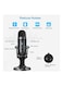 Yeasha,Gaming USB Microphone With Quick Mute For Phone Computer PC PS5 Studio Mic With Gain Control Echo And Monitor Volume Adjust For Streaming Vocal Recording ASMR Podcast Video