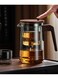 Yeasha,Glass Teapot With Wood Handle Heated Resistant One button Filtering Glass Kettle Transparent Scented Tea Pot Teaware