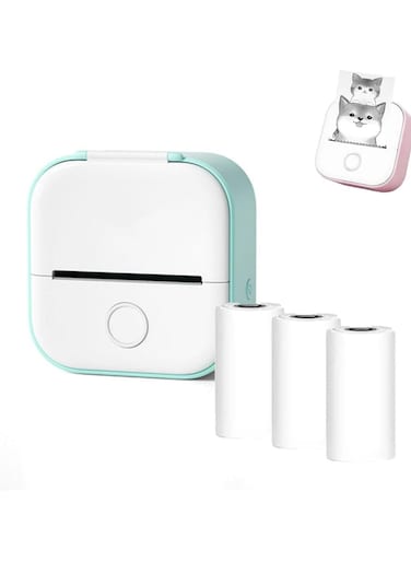 Yeasha,Portable Printer, Printpod, Mini Photo Sticker Printer, Printing Capsule, Mini Portable Printer for School.