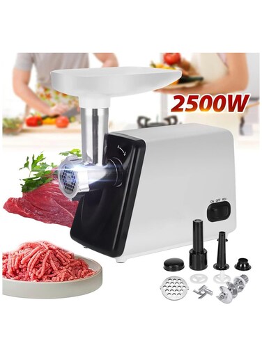 Yeasha,3 in 1 Multifunction Electric Meat Grinder Heavy Duty Meat Mincer Tube And Kubbe Kits Stainless Steel Blade Dual Safety