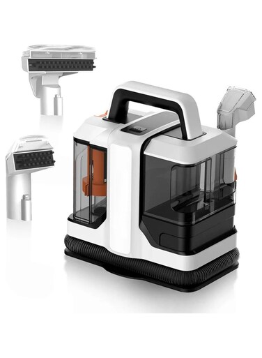 Yeasha,Portable Carpet Cleaner Machine Powerful Deep Stain Cleaning for Sofa Pets Car Seats Upholstery and Furniture with Dual Size Brush Head.