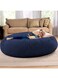 Comfy Super Soft Cocoon Velvet Bed Bean Bag Blue
