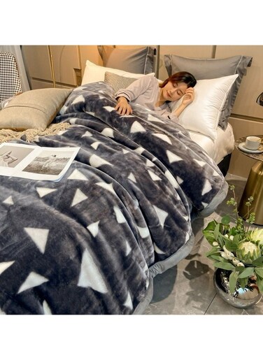 COMFY SOFT &amp; FLUFFY KOREAN KING SIZE BLANKET BLUE